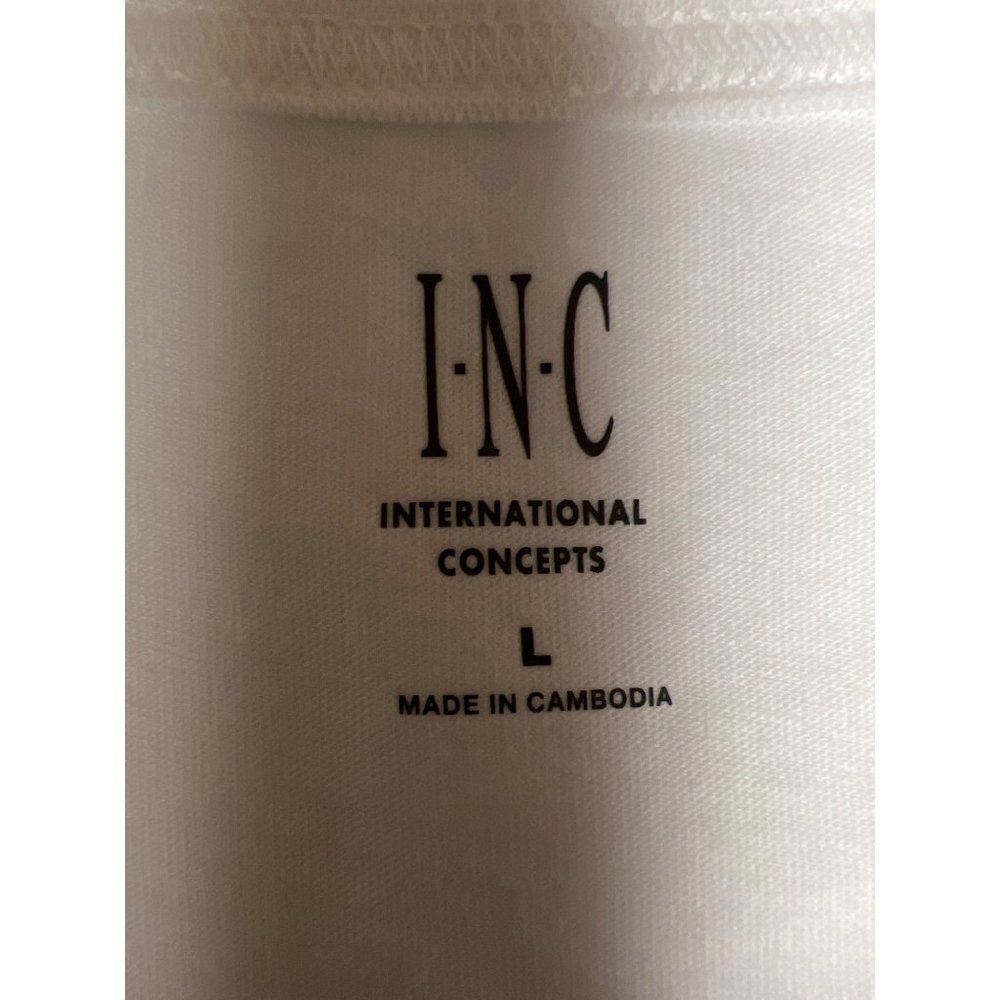 NEW INC International Concepts White Sleeveless Tank Top Shirt Men's Large - Picture 6 of 8